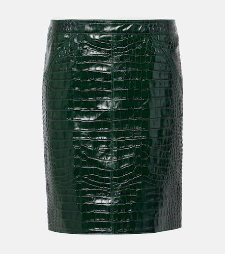 Tom Ford Falda midi de piel grabada - Tom Ford - Modalova