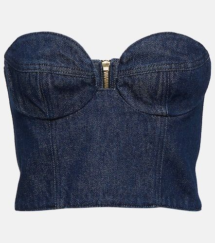 Top bustier raccourci en jean - Magda Butrym - Modalova