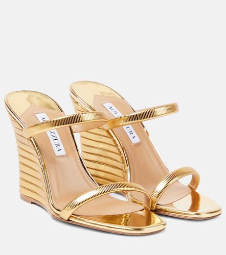 Wedge-Sandalen Riviera 95 aus Lederimitat - Aquazzura - Modalova