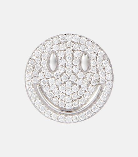 Eéra Pendiente individual Smile de oro blanco de 18 ct con diamantes - Eera - Modalova