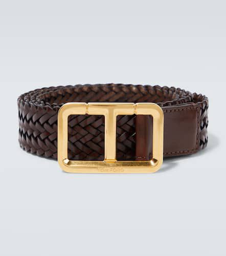 Tom Ford Logo woven leather belt - Tom Ford - Modalova