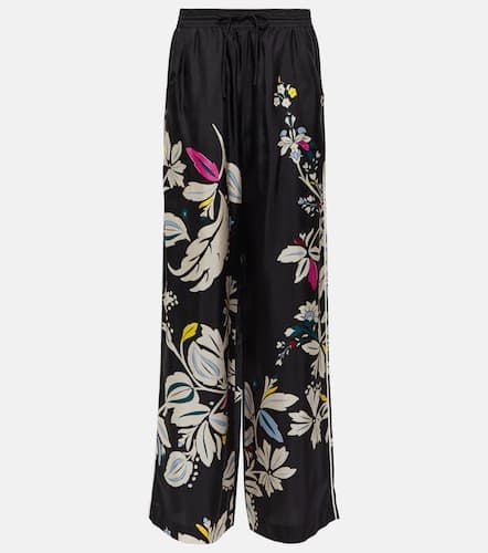 Pantalones anchos de seda floral - Dorothee Schumacher - Modalova