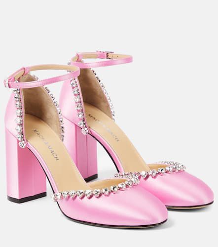 Audrey crystal-embellished satin pumps - Mach & Mach - Modalova