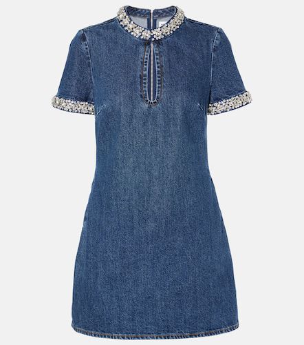 Crystal-embellished denim minidress - Self-Portrait - Modalova