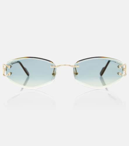 Occhiali da sole ovali Signature C - Cartier Eyewear Collection - Modalova