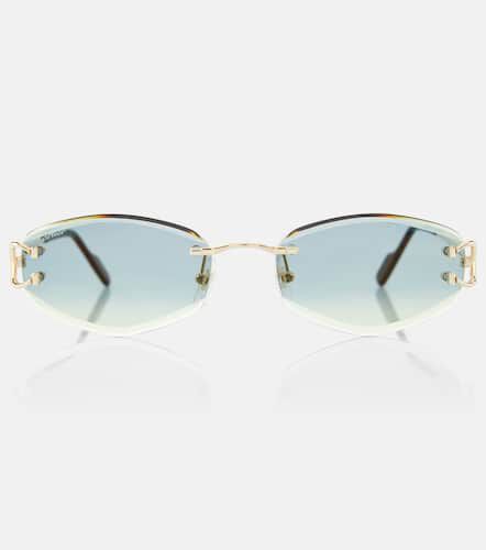 Ovale Sonnenbrille Signature C - Cartier Eyewear Collection - Modalova
