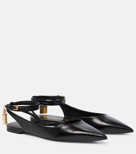 Padlock leather slingback flats - Tom Ford - Modalova