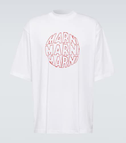 Camiseta en jersey de algodón estampado - Marni - Modalova