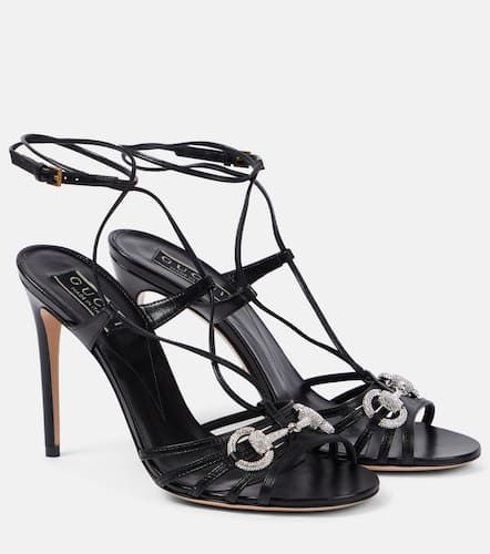 Horsebit embellished leather sandals - Gucci - Modalova