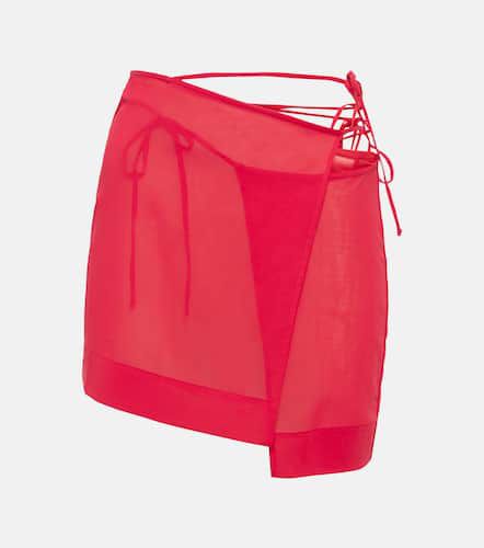 Asymmetric wrap miniskirt - Nensi Dojaka - Modalova