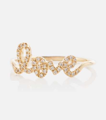 Ring Love aus 14kt Gelbgold mit Diamanten - Sydney Evan - Modalova