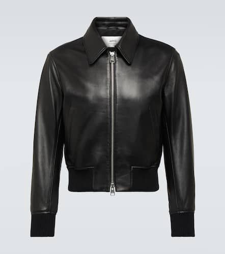 Ami Paris Leather jacket - Ami Paris - Modalova