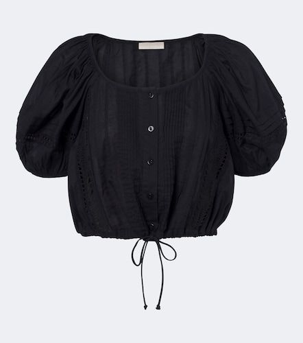 Clara embroidered cotton crop top - Ulla Johnson - Modalova