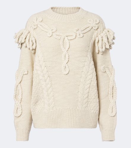 Katria cable-knit fringed wool-blend sweater - Marant Etoile - Modalova