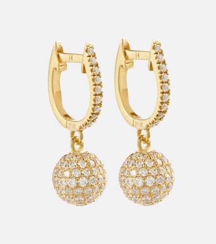 Ball 18kt drop earrings with diamonds - Ileana Makri - Modalova