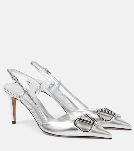 Slingback-Pumps VLogo 80 aus Metallic-Leder - Valentino Garavani - Modalova