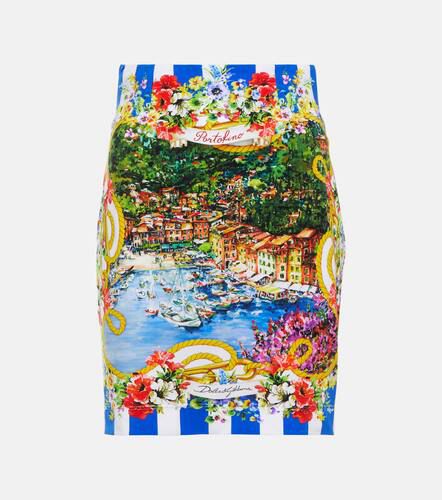 Portofino minifalda de jersey estampada - Dolce&Gabbana - Modalova