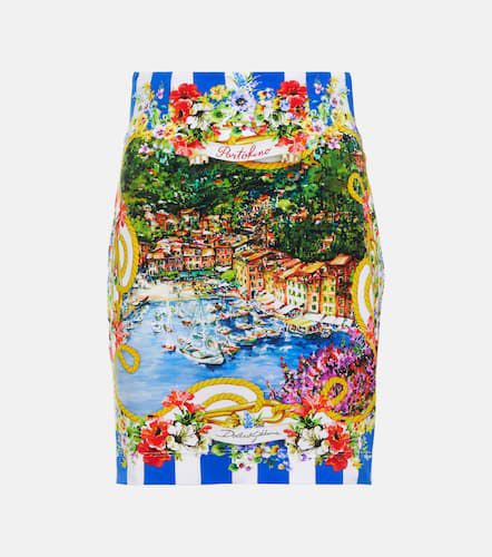 Portofino printed jersey miniskirt - Dolce&Gabbana - Modalova