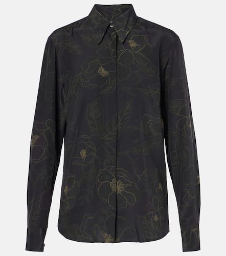 Camicia in seta con stampa floreale - Dries Van Noten - Modalova