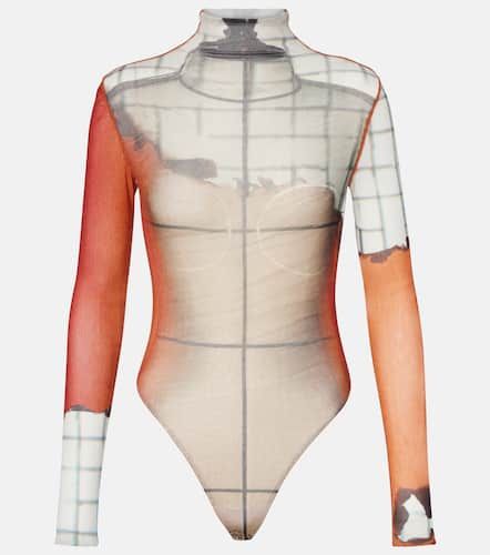 Fire printed mesh bodysuit - Jean Paul Gaultier - Modalova