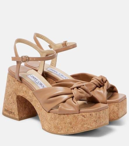 Heloise 95 leather platform sandals - Jimmy Choo - Modalova