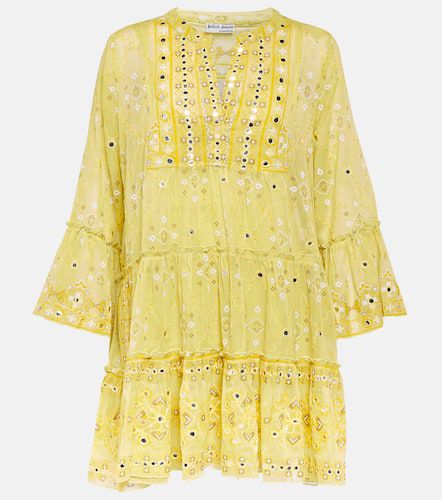 Broderie anglaise cotton minidress - Juliet Dunn - Modalova