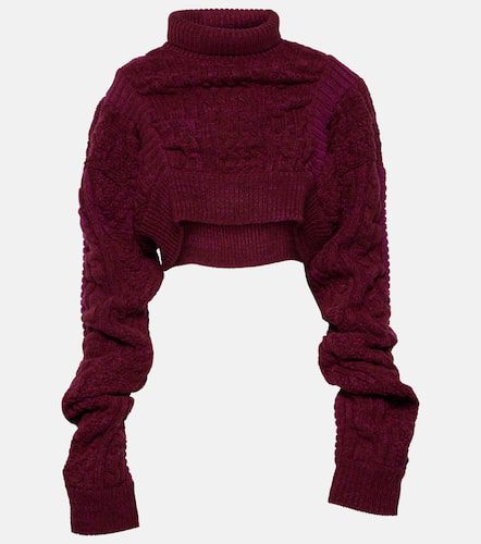 Cable-knit wool sweater - Noir Kei Ninomiya - Modalova