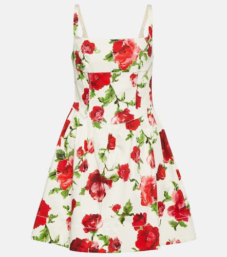 Floral cotton-blend minidress - Carolina Herrera - Modalova