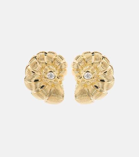 Pendientes Large Nautilus Shell de oro de 14 ct con diamantes - Sydney Evan - Modalova