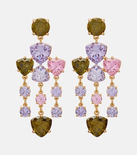 Pendientes largos con cristales - Self-Portrait - Modalova