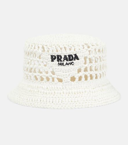 Prada Raffia-effect bucket hat - Prada - Modalova