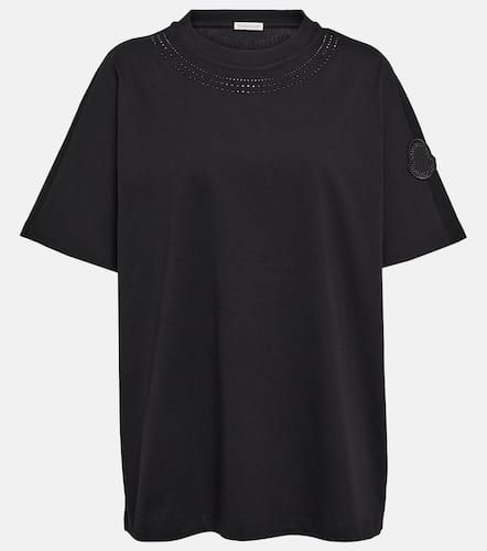 Crystal-embellished cotton T-shirt - Moncler - Modalova