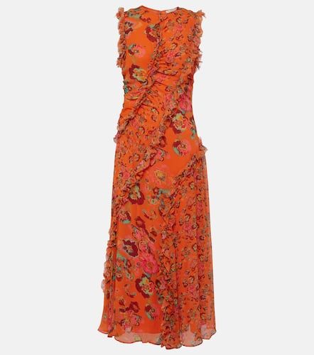 Vestido midi Avrelie de seda con volantes - Ulla Johnson - Modalova