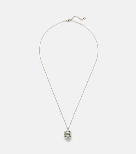 Collana in 14kt con ametista verde e diamanti - Mateo - Modalova