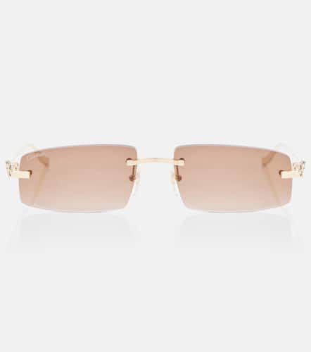 Eckige Sonnenbrille Panthère de Cartier - Cartier Eyewear Collection - Modalova