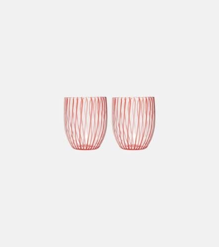 Set de 2 vasos Capri Stripe de vidrio - Aquazzura Casa - Modalova