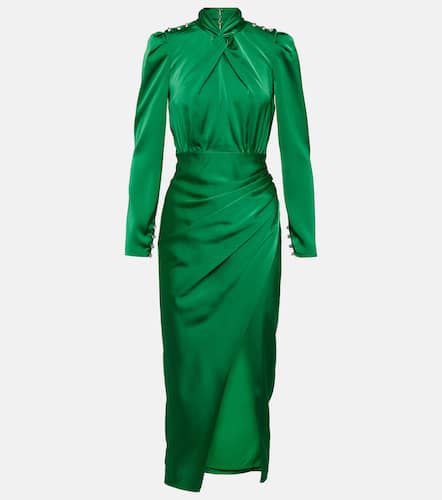 Draped satin midi dress - Self-Portrait - Modalova