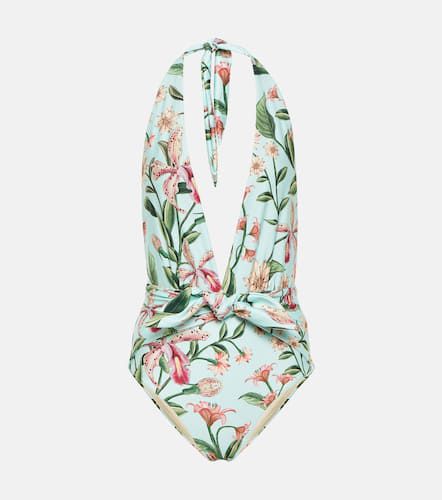 Mangostino floral halterneck swimsuit - Agua by Agua Bendita - Modalova