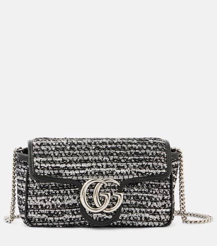 GG Marmont Mini embellished tweed shoulder bag - Gucci - Modalova