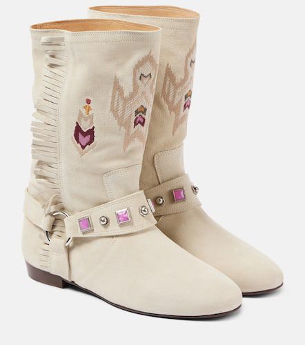 Bestickte Stiefel Siani aus Veloursleder - Isabel Marant - Modalova