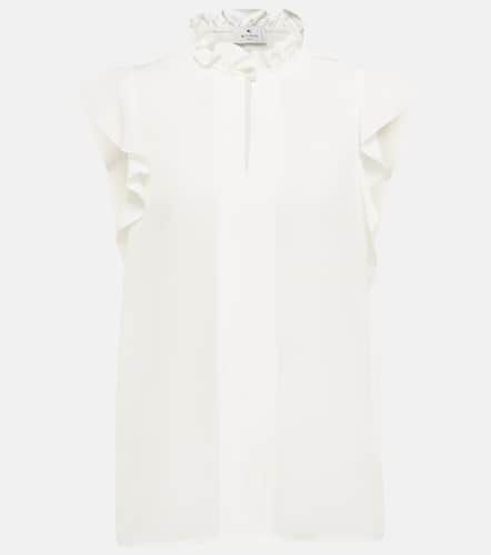 Etro Ruffled silk satin top - Etro - Modalova