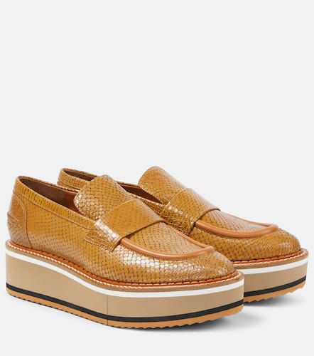 Bahati croc-effect leather platform loafers - Clergerie - Modalova
