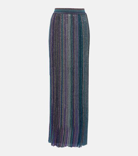 Striped ribbed-knit lamÃ© maxi skirt - Missoni - Modalova