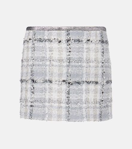 Checked low-rise lamÃ© tweed miniskirt - Dolce&Gabbana - Modalova