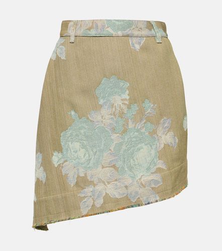 Sailor floral asymmetric denim miniskirt - Vivienne Westwood - Modalova