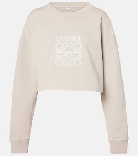 Anagram cropped cotton jersey sweatshirt - Loewe - Modalova