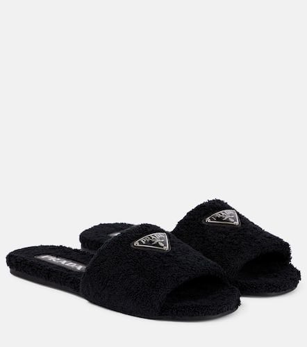 Pantoletten aus Faux Shearling - Prada - Modalova