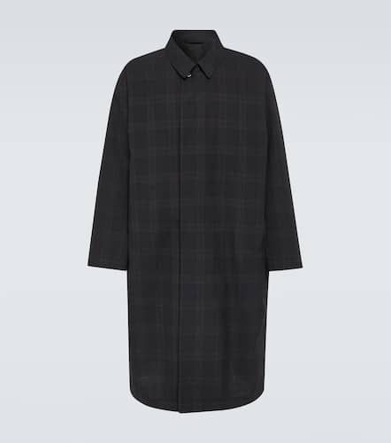 Checked wool seersucker overcoat - Lemaire - Modalova