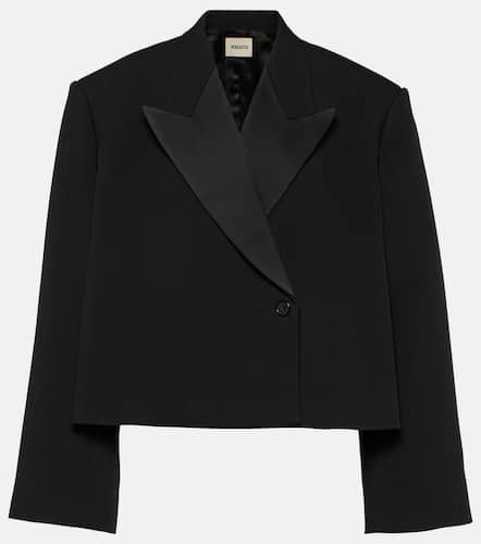 Blazer cropped Raymond in raso - Khaite - Modalova