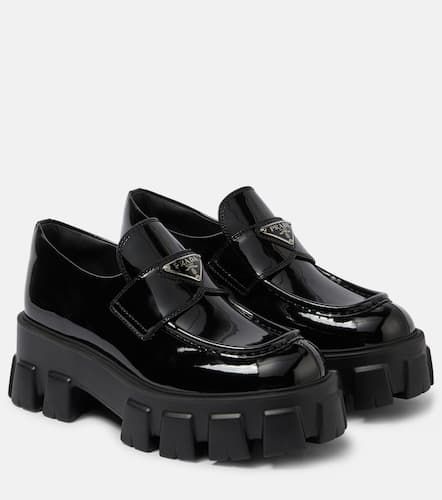 Monolith leather platform loafers - Prada - Modalova